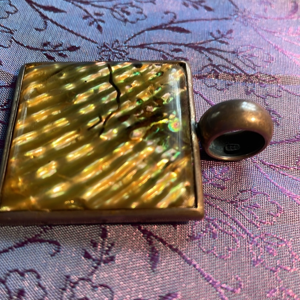 925 Silver And Abalone Shell Slide - image 4